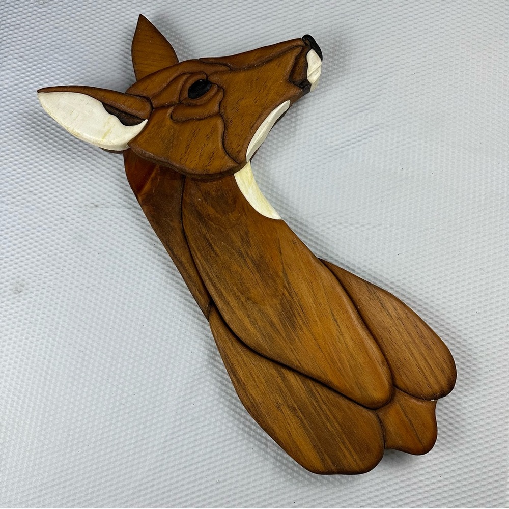 Wooden deer art